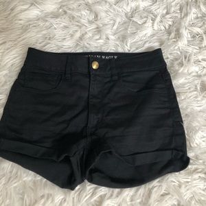 Black High Rise Shorts